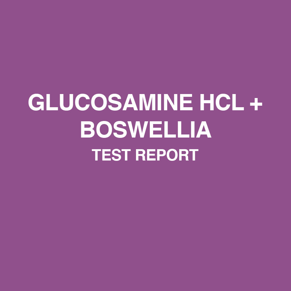 Glucosamine HCL+Boswellia test report - HealthyHey