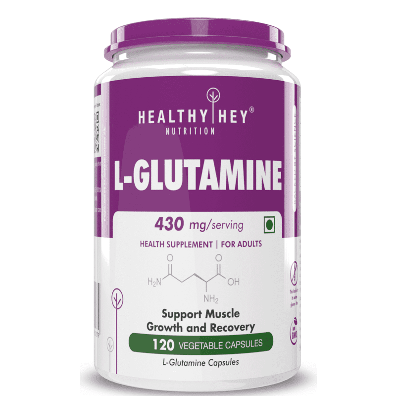 L- Glutamine, Support Muscle growth & recovery-120 veg Capsules