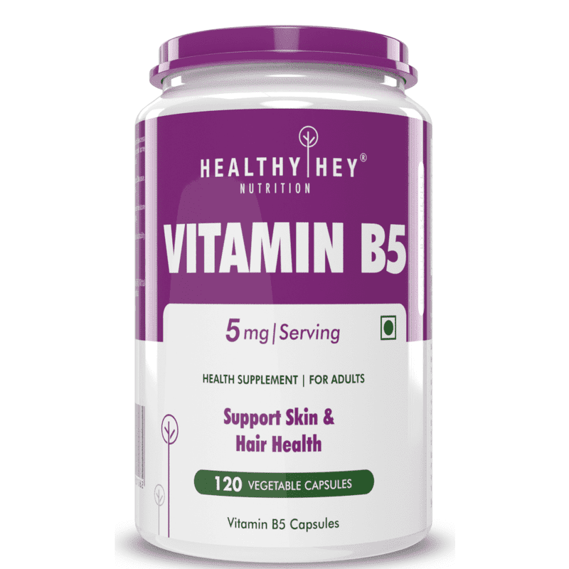 vitamin B5, Support skin & Hair Health D-Pantothenate 120 Veg. Capsules