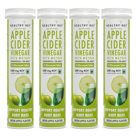 Apple Cider Vinegar with Mother Effervescent Tablets - 500mg - HealthyHey Nutrition