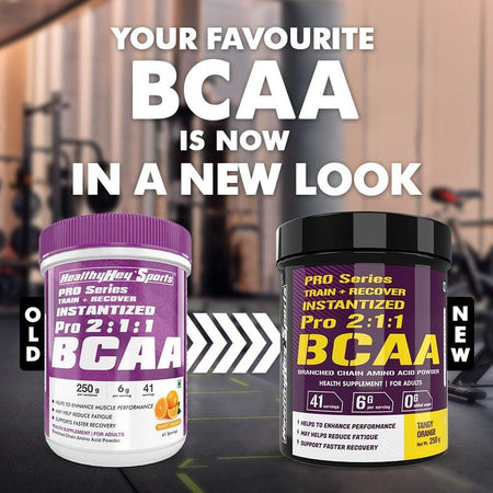 BCAA Powder 2:1:1, Branched Chain Amino Acids, BCAAs, Tangy Orange, 41 Servings (Tangy Orange, 250 g) - HealthyHey Nutrition