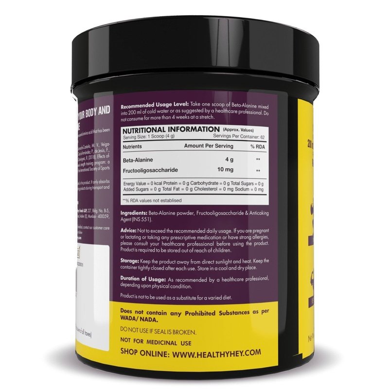 Beta-Alanine Powder,Energy Management for Endurance - Pro-series - HealthyHey Nutrition