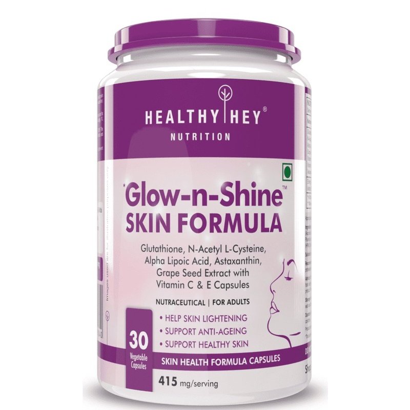 Glow-n-Shine| Skin Health Formula | 30 Vegetable Capsules - HealthyHey Nutrition