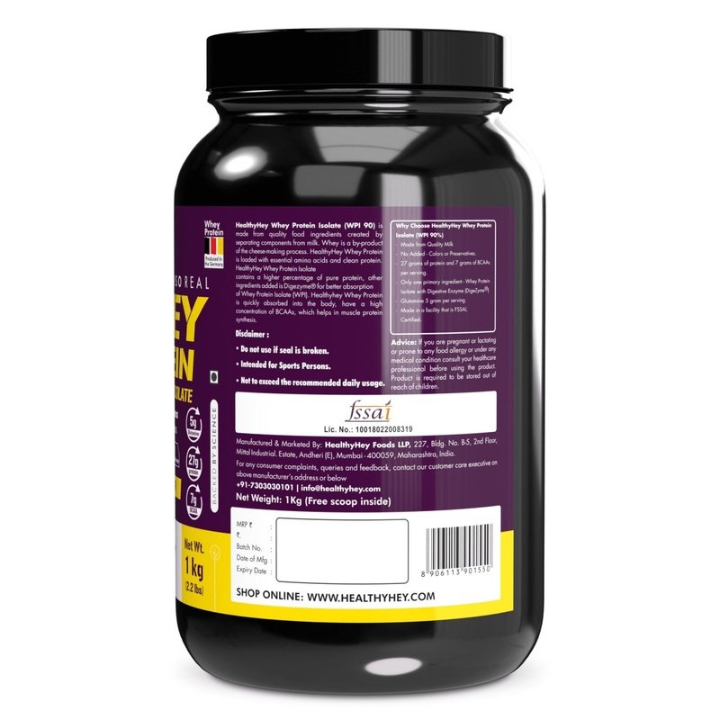 ISO Whey Protein - ISOReal - Sourced from Germany - 90% Protein - HealthyHey Nutrition
