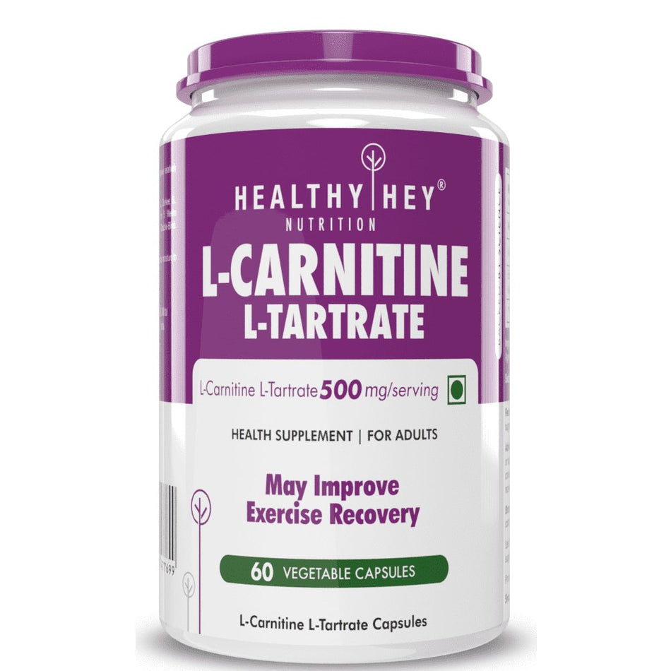L-Carnitine & L-Tartrate (LCLT), May Improve Exercise recovery-Support Transport of Fats to Muscles - 60 Veg Capsules - HealthyHey Nutrition