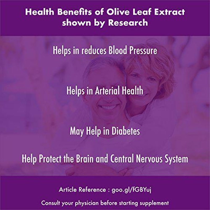 Olive Leaf Extract, Support Heart Health Super Strength: 10% Oleuropein -120 Veg Capsules - HealthyHey Nutrition