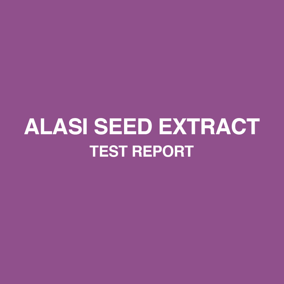 Alasi Seed Extract test report - HealthyHey