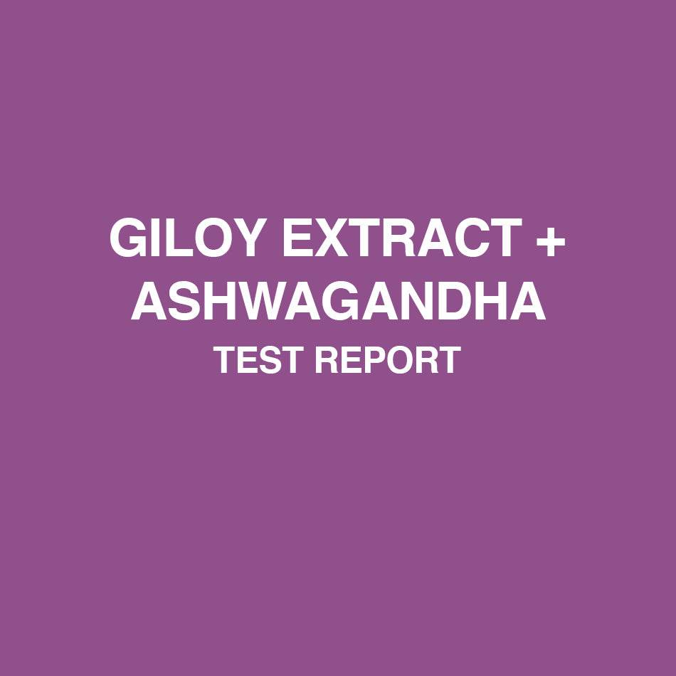 Giloy Extract + Ashwagandha test report - HealthyHey