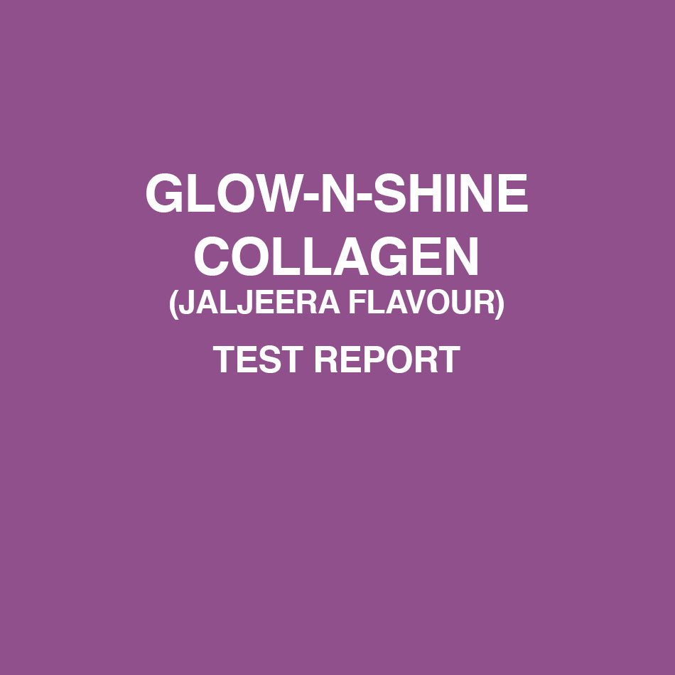 Glow-n-shine collagen Jaljeera test report - HealthyHey