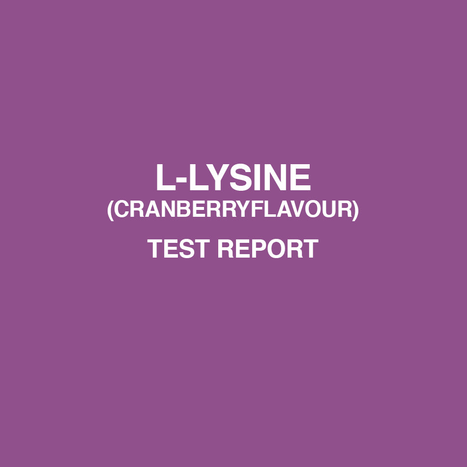 L-Lysine Cranberry test report - HealthyHey