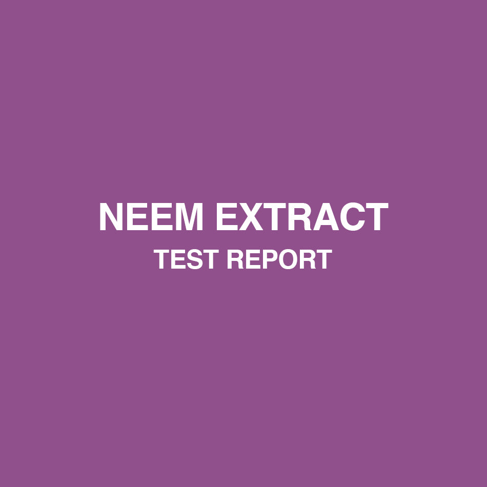 Neem Extract test report - HealthyHey