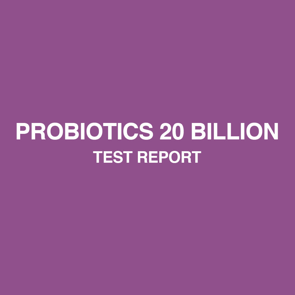 Probiotics 20 Billion test report - HealthyHey