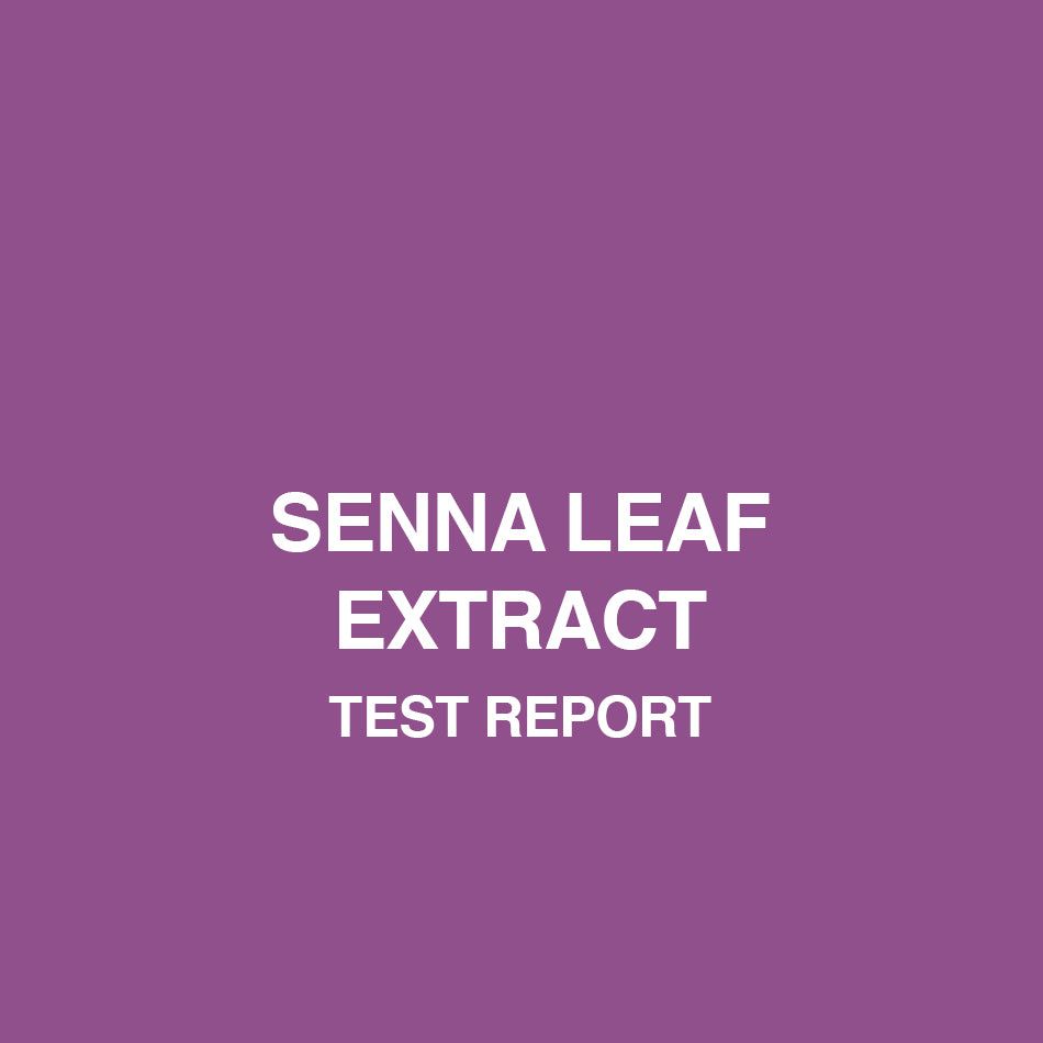 Senna leaf extract test report - HealthyHey