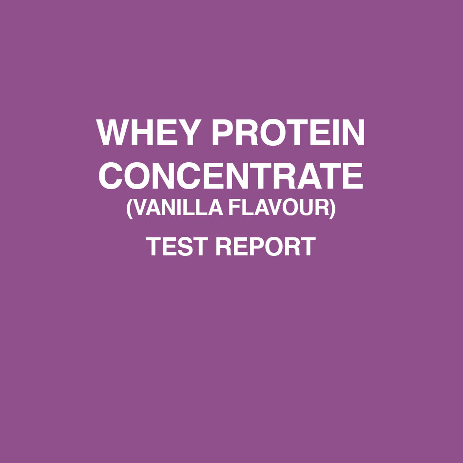 Whey Protein Concentrate Vanilla flavoured test report - HealthyHey