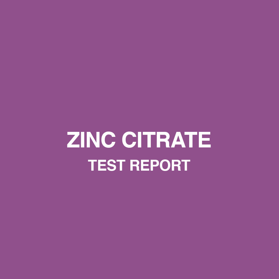Zinc citrate test report - HealthyHey