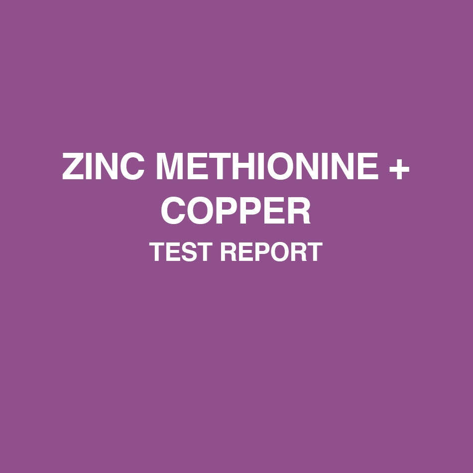 Zinc Methionine +Copper test report - HealthyHey