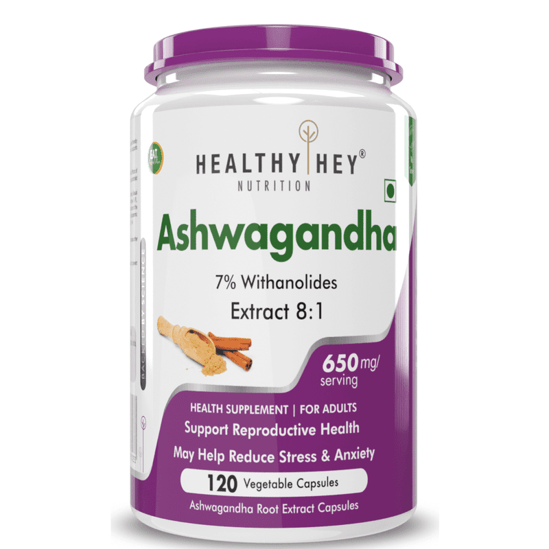 Ashwagandha Extract Capsules | 100% Natural Rejuvenating Formula - Promotes Mind & Body Wellness - 120 Capsules