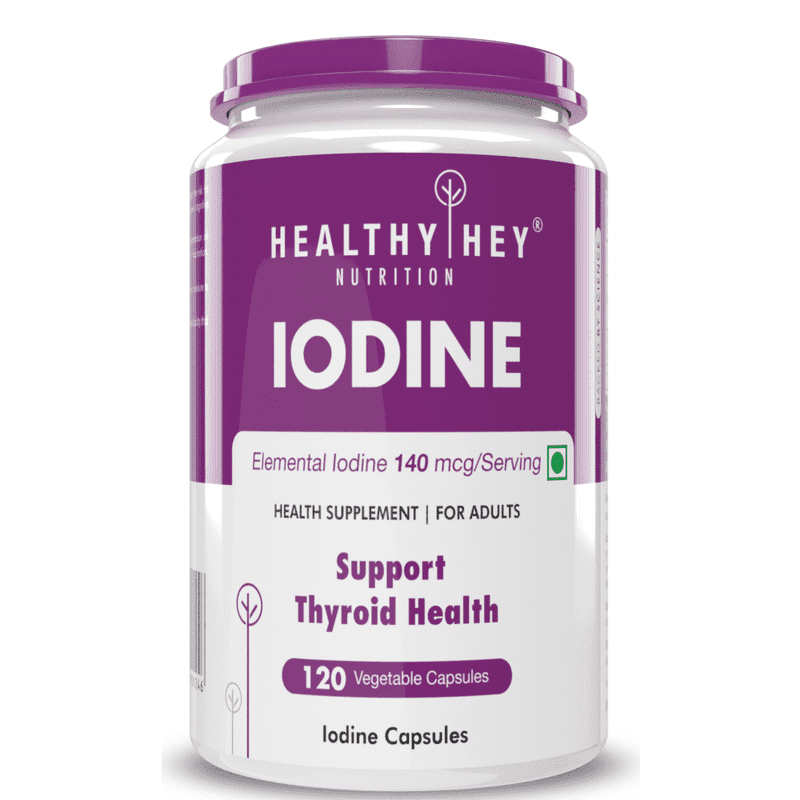 आयोडीन | थायराइड का समर्थन करने और स्वस्थ सेलुलर चयापचय को बनाए रखने के लिए पूरक* | 120 शाकाहारी कैप्सूल