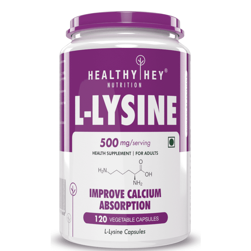 L-Lysine,Improve Calcium Absorption 120 Veg Capsules