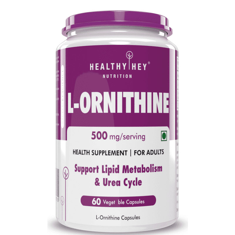 L-Ornithine,Support Lipid Metabolism & urea cycle 60 Veg Capsules