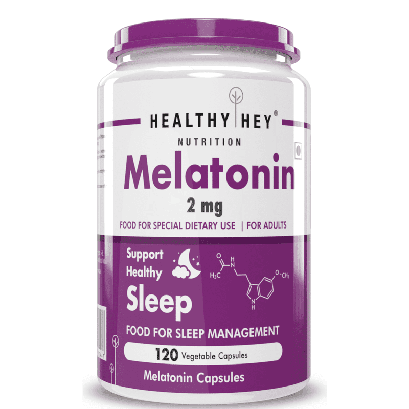 मेलाटोनिन, स्वस्थ 120 शाकाहारी कैप्सूल का समर्थन करता है - नींद और आराम को बढ़ावा देता है