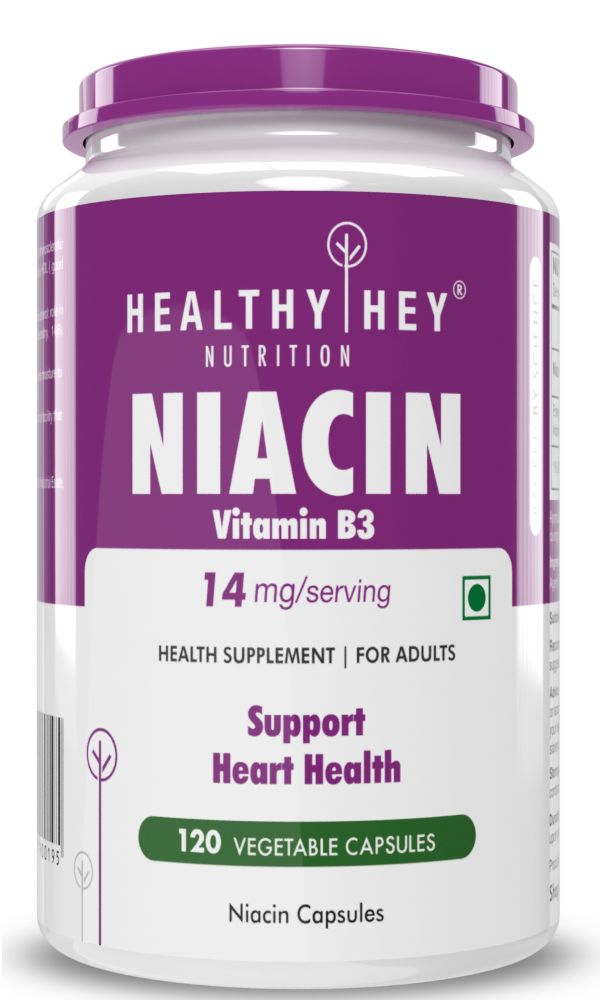Niacin Vitamin B3, Support Heart Health 120 Veg Capsules