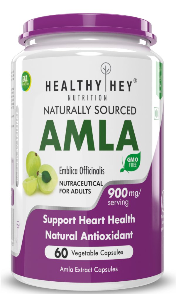 Amla Extract, Natural Antioxidant 900 mg - 60 Veg. Capsules - HealthyHey Nutrition