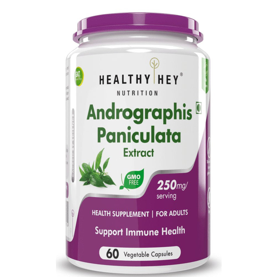 Andrographis Paniculata extract, Supports Immune Health -250mg -60 Veg Capsules - HealthyHey Nutrition