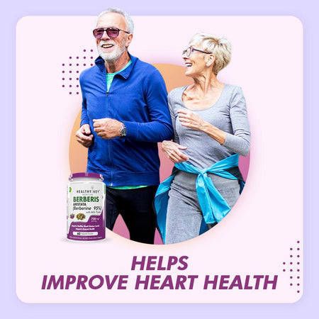 Berberis Berberine, Support Healthy blood glucose levels 95% with Milk Thistle - 60 Veg Capsules - HealthyHey Nutrition