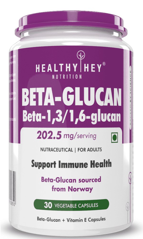 Beta-Glucan Beta-1,3/1,6-glucan - Immunity Enhancer-30 Veg. Capsules - HealthyHey Nutrition