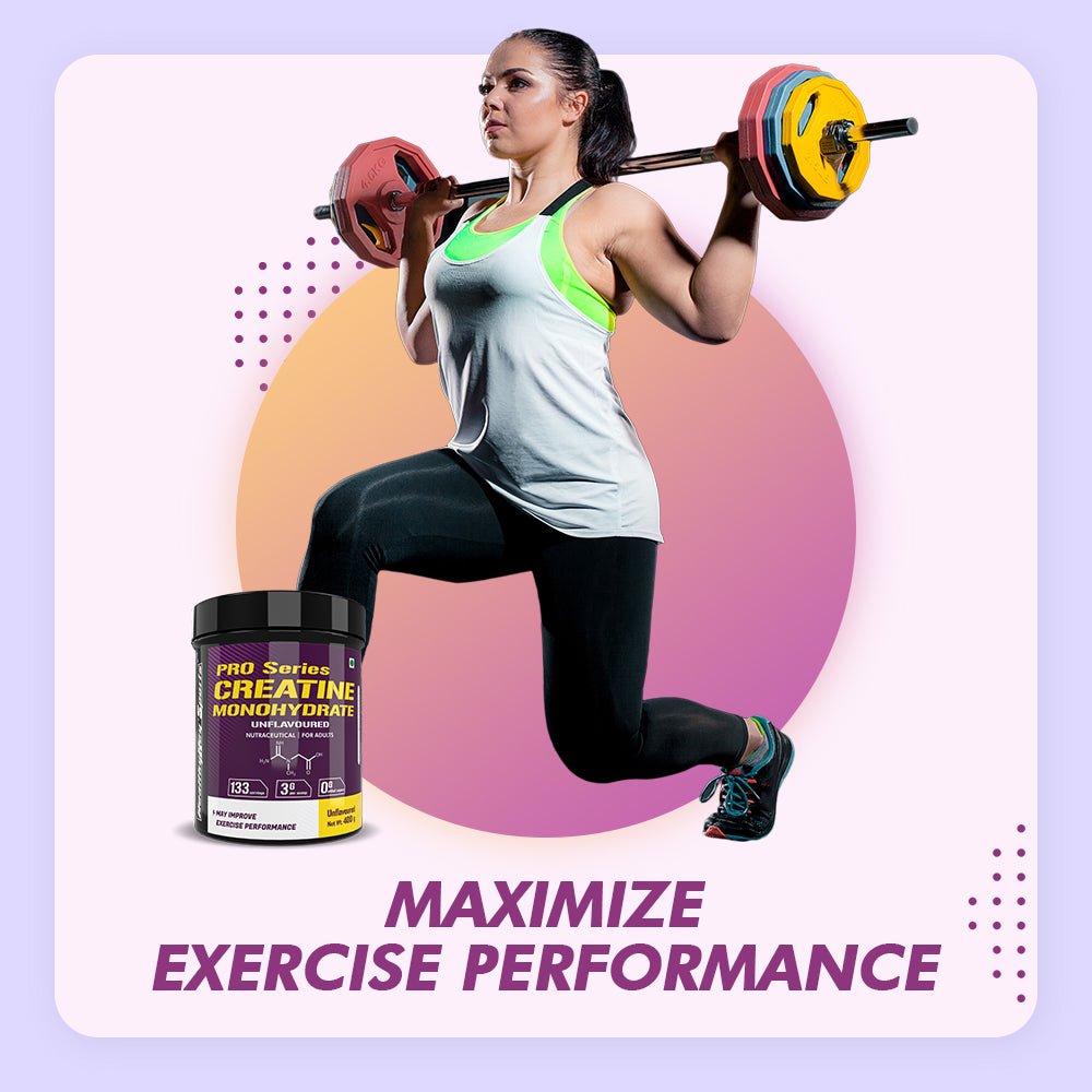 Creatine Monohydrate, May Improve exercise performance - Premium Quality - For Muscle Growth - HealthyHey Nutrition