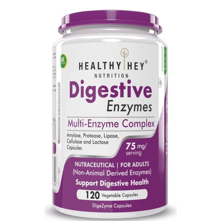 Digestive Enzyme, Support Digestive Health- Multi-Enzyme Complex - 75mg, 90 veg capsules - HealthyHey Nutrition