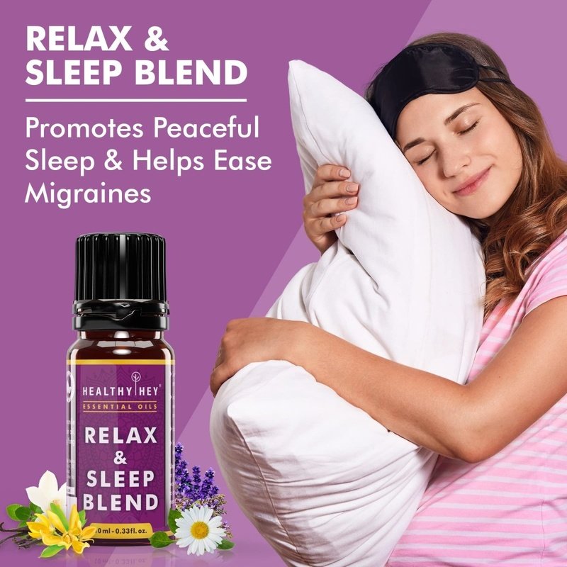 Essential Oils - 100% PureTherapeutic Grade Relax and Sleep Blend Oil- 10ml - HealthyHey Nutrition
