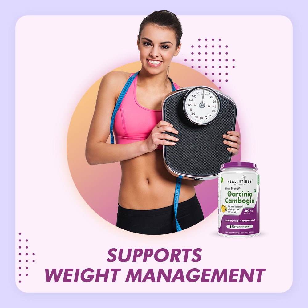 Garcinia Cambogia, Help Manage weight with 70% HCA Extract-Triple Salt -Natural Appetite Suppressant -400mg -120 Veg Capsules - HealthyHey Nutrition