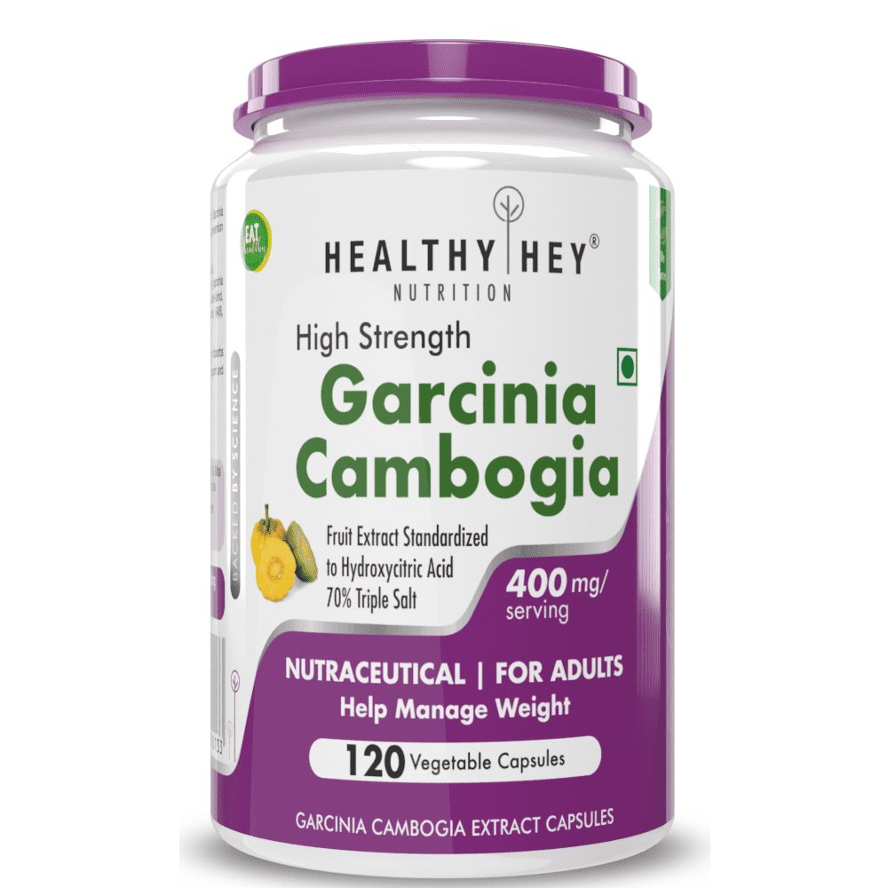 Garcinia Cambogia, Help Manage weight with 70% HCA Extract-Triple Salt -Natural Appetite Suppressant -400mg -120 Veg Capsules - HealthyHey Nutrition