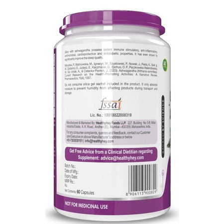 Giloy Extract plus Ashwagandha Extract, Support Immunity Heart & Sleep Health -60 veg. capsules - HealthyHey Nutrition