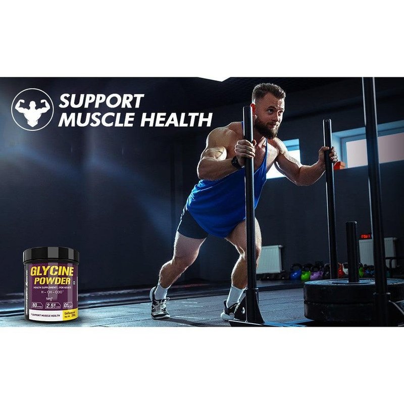 Glycine Powder, - Amino Acid Supplement - Support Muscle Health - 200 gram - 80 Servings - HealthyHey Nutrition