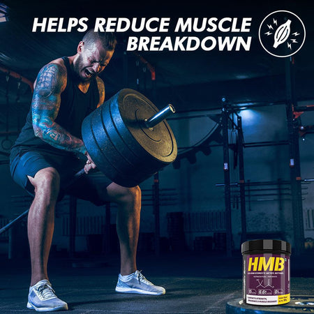HMB Calcium,Supports Strength,endurance & muscle recovery Hydroxyl Methyl Butyrate Powder Lemon Flavour 100g - HealthyHey Nutrition