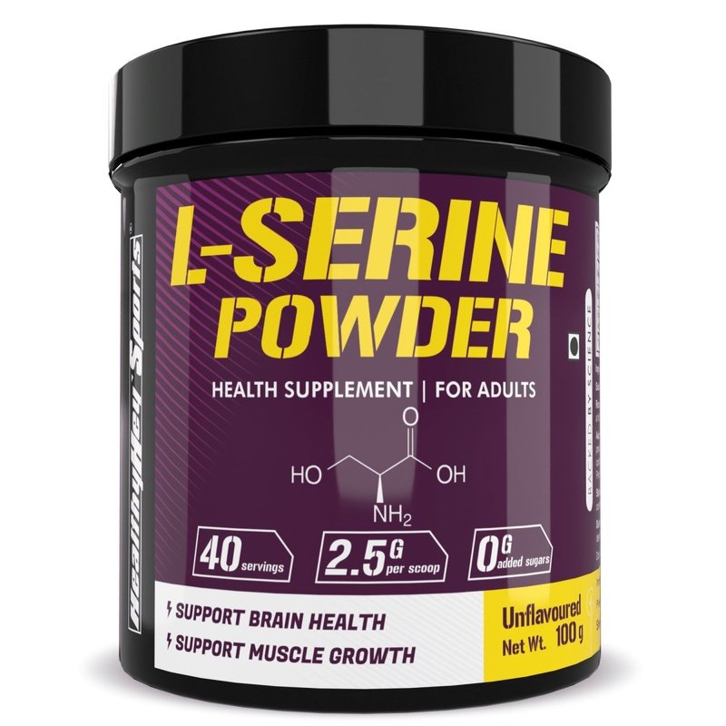 L-Serine Powder, Support Brain Health - 100g - Unflavoured - HealthyHey Nutrition
