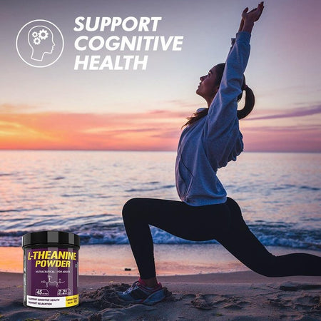 L-Theanine Powder,Support Cognitive Health - Lemon Flavoured - 100g - HealthyHey Nutrition