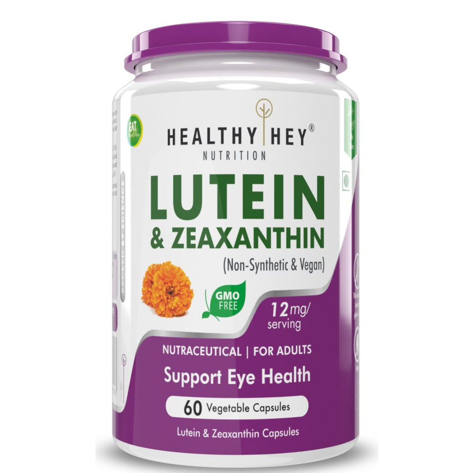 Lutein with Zeaxanthin, Support Eye Health -60 Veg. Capsules - HealthyHey Nutrition