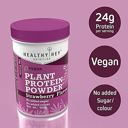 Plant Protein Powder, Vegan Protein - Low Net Carbs, Non Dairy, Gluten Free, Lactose Free, No Sugar Added, Soy Free, Non-GMO - HealthyHey Nutrition