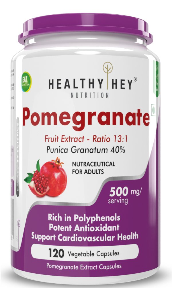 Pomegranate Fruit Extract, Support Cardiovascular Health 120 Veg Capsules - HealthyHey Nutrition