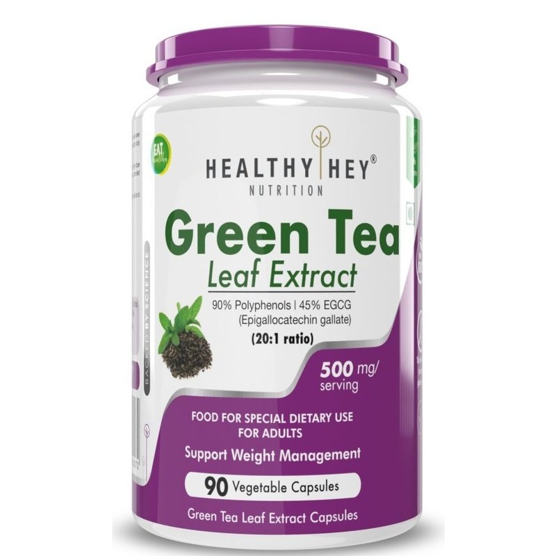 Premium Green Tea Extract Supplement,Support weight management - 90 Veg Capsules - HealthyHey Nutrition