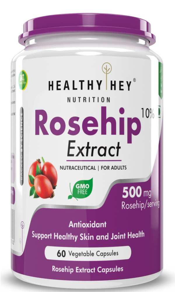 Rosehip Extract,support Healthy skin & joint Health 60 Veg Capsules - HealthyHey Nutrition