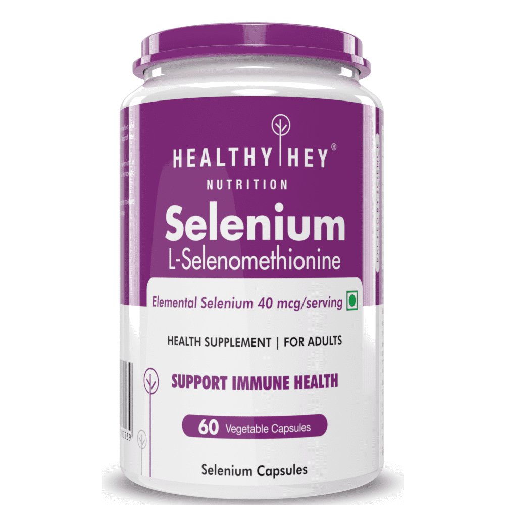 Selenium, Support Immune Health 40mcg, Non-GMO & Superior Absorption - HealthyHey Nutrition