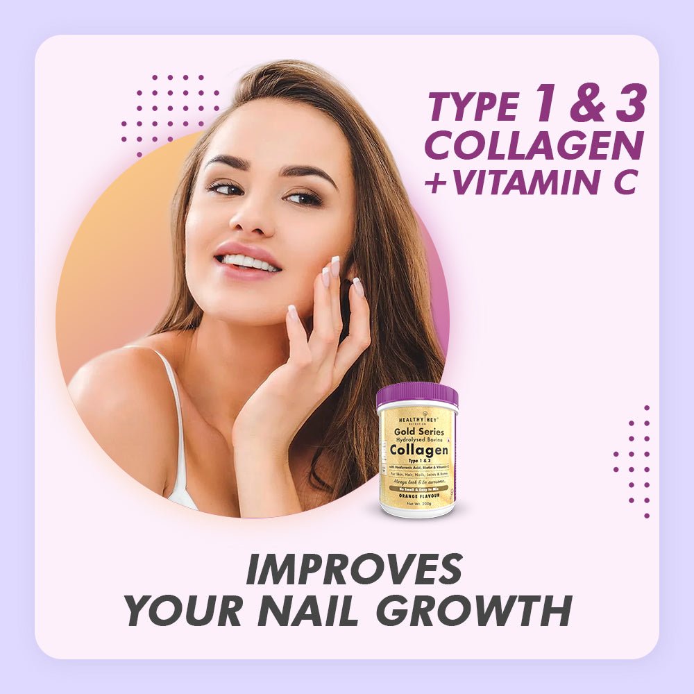 Skin Glow-n-Shine Collagen Power 200g | Hydrolysed Collagen for Women and Men with Hyaluronic Acid, Biotin and Vitamin C for Healthy Skin, Hair and Nails - HealthyHey Nutrition