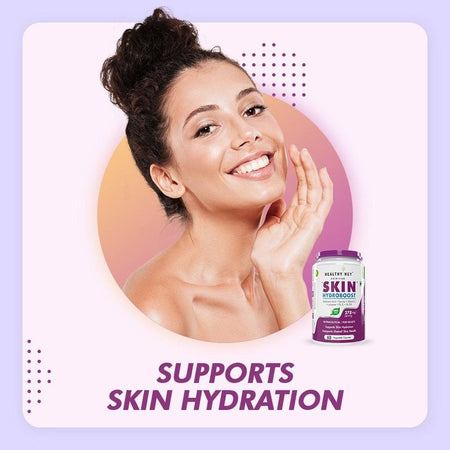 Skin Hydroboost, Supports Skin Hydration with Hyaluronic Acid - Supplement to Support Skin Hydration, 60 Veg capsules - HealthyHey Nutrition