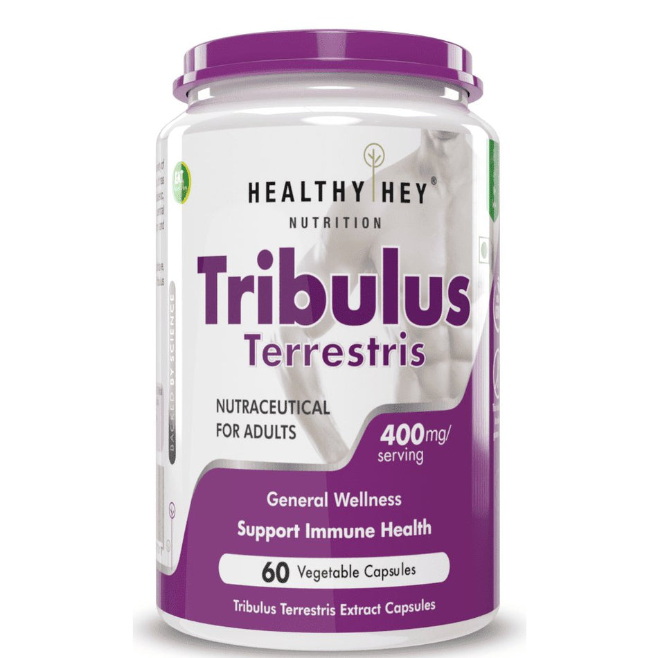Tribulus Terrestris, Support Immune Health - 60 Veg Capsules 10% Saponins - HealthyHey Nutrition