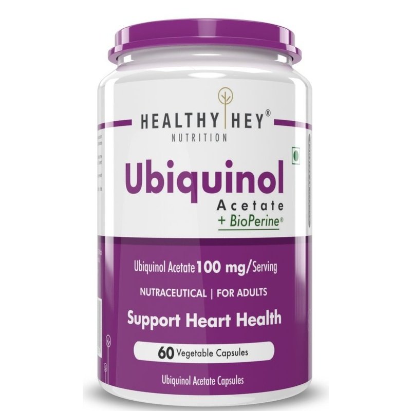 Ubiquinol Acetate, Support Heart Health -60 Veg Capsules - HealthyHey Nutrition
